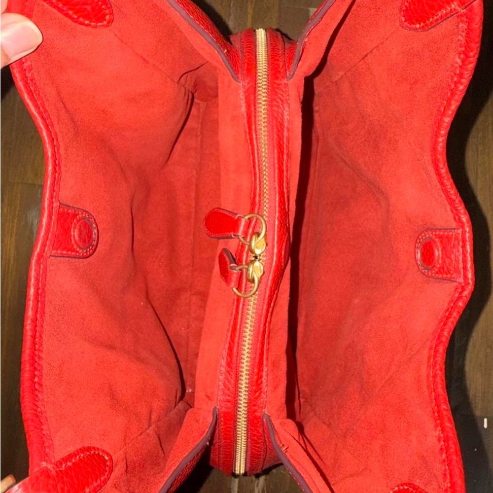 SALE! Tonight only!! Coach Lori/Bella Pebbled Leather Shoulder Bag in Brick Red - Picture 5 of 8